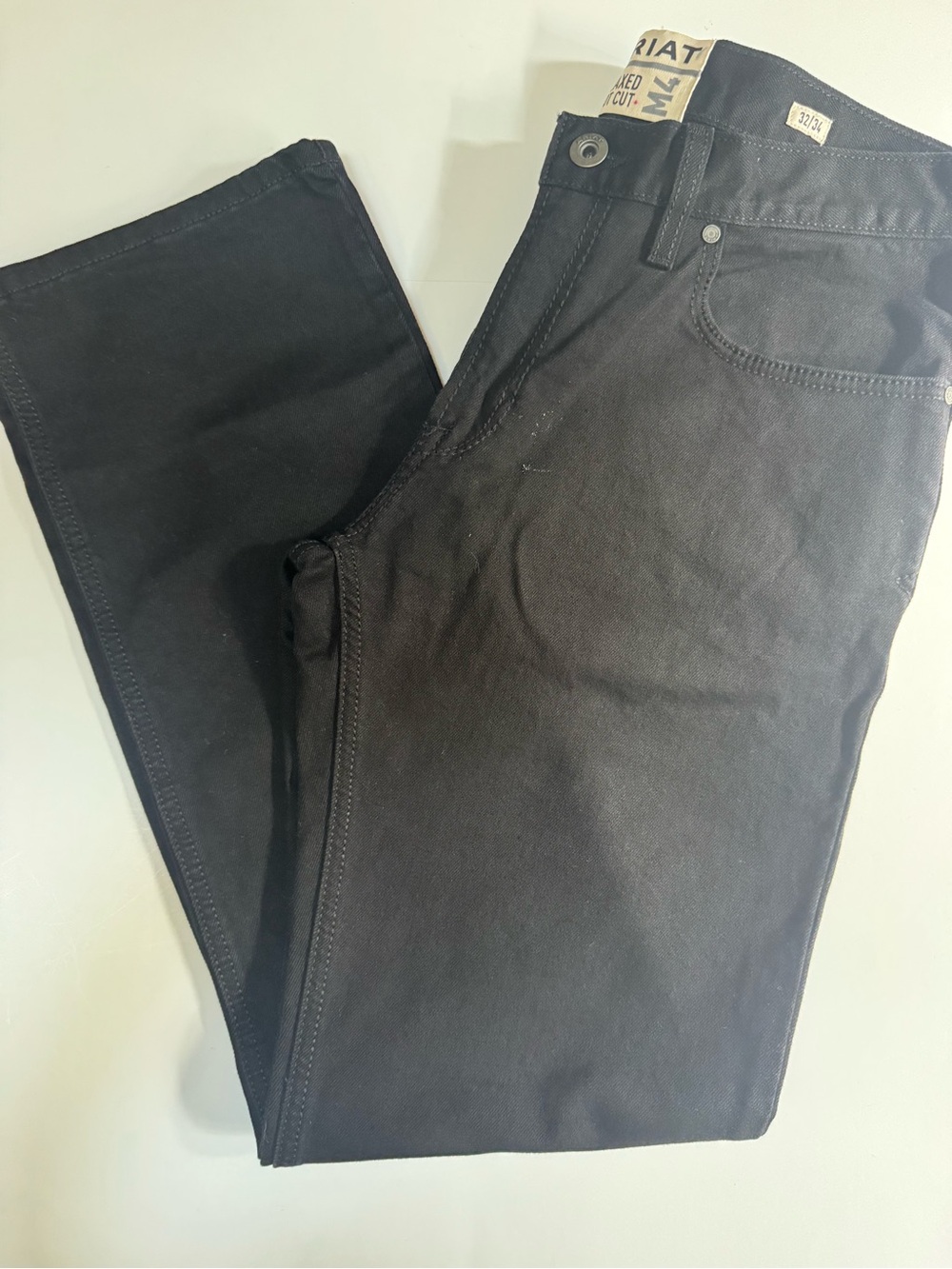 NWOT! Ariat M4 Men’s Relaxed Bootcut Jeans Size 32x34 Black Work Stretch